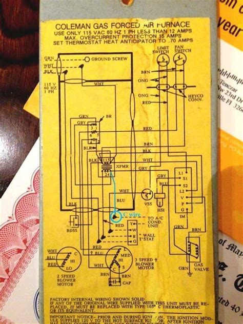 coleman presidential furnace wiring diagram 2 